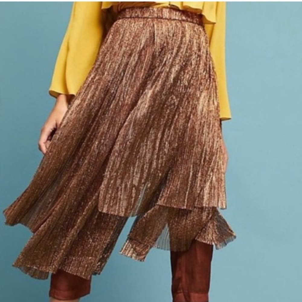 Anthropology Maeve Skirt Overlay Boho Pant